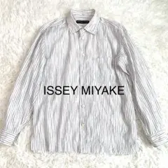 ISSEY MIYAKE MEN 長袖シャツ　白ストライプ