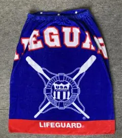 #【新品】ラップタオル プールタオル　70㎝　男の子　青 ライフガード