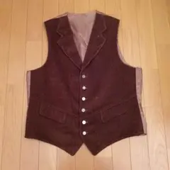 茶色 コーデュロイ ベスト Mサイズ