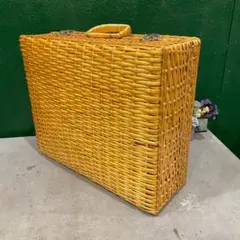 バスケット ピクニック カゴ インテリア 当時物