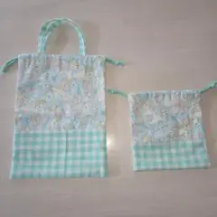 上靴入れ　　給食袋　2点セットハンドメイド