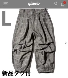 gramb グレンチェックバルーンパンツ L