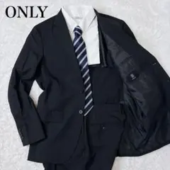 未使用級　オンリー　スーツ　セットアップ　ブラックフォーマル　背抜き　礼服　M