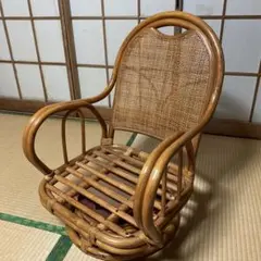 【値下げ】引き取り/ラタン調　回転座椅子②