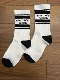 GOLD'S GYM ゴールドジム　ソックス　ホワイト/ブラック