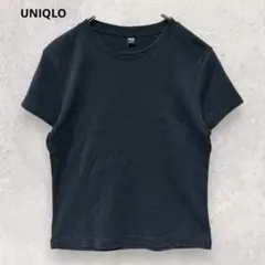 UNIQLO ユニクロ Tシャツ カットソー M ブラック シンプル 2646