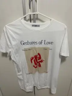 ザラ　ホワイト Tシャツ Gestures of Love
