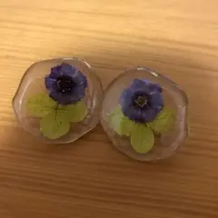 studio CLIP 封入フラワー大きめイヤリング