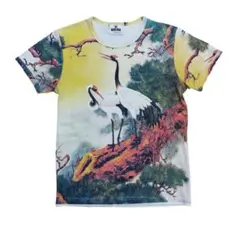 WORK by Eaksak 鶴 松 和柄 Tシャツ ゴルチェ ガリアーノ 古着