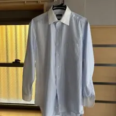 LORDSON 水色ストライプ 長袖ワイシャツ