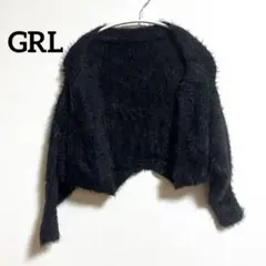 未使用 GRL グレイル　フェザーニット　クロップド　ブラック
