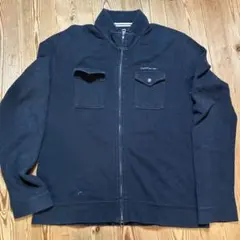 Calvin Klein Jeans ネイビー ジップアップトレーナー