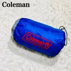【美品】コールマン キッズ用寝袋 ブルー スリーピングバッグ グレー