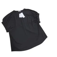 新品 BLESSE BLIGE ゴムギャザー袖 抗UV 接触冷感 吸水速乾 黒