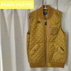 パーリーゲイツ キルティングベスト ゴールド系! PEARLYGATES