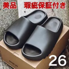 高品質イージー風 スライドサンダル スリッポン ブラック オニキス 厚底　26