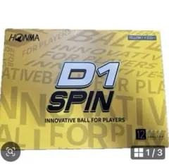 【新品】ホンマゴルフ　D1 SPIN　イエロー　1ダース