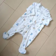 プチバトー オーガニックコットン 足つきカバーオール 3m/60cm