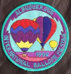 【アメリカン雑貨】「アルバカーキ気球祭 1992 」記念ワッペン