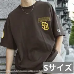 【別注】MLB公式 パドレス PADRES ロゴワッペン刺繍 半袖 Tシャツ S