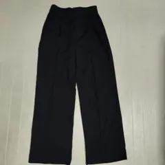 VIS 黒 ワイドパンツ センタークリース Sサイズ