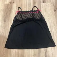 【美品】ブラック レース キャミソール
