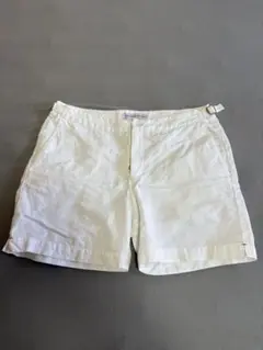 美品　オールバーブラウンホワイト ショートパンツ 後ろポケット付き