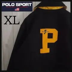 POLO SPORT Pロゴワッペン スタジャン XXLイエローブラック POLO SPORT Pロゴワッペン スタジャン XXLイエローブラック POLO
