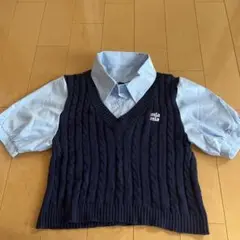 GORGE フリーサイズ　ベスト重ね着風シャツ