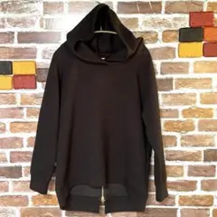 バントロア　黒 フード付き パーカー バックジッパー　Ｆ