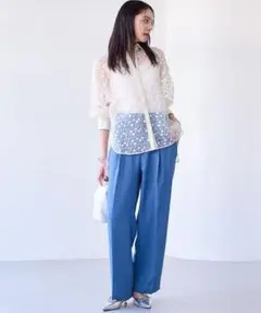 VIS 美easy　タックワイドスラックスパンツ　ssサイズ