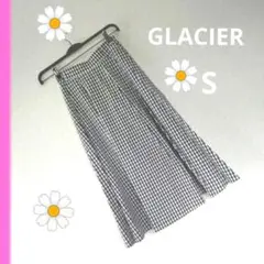 GLACIER ブロックチェック柄 フレアスカート S カジュアル