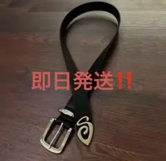 Stussy黒レザーベルト