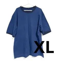 UNIQLO ネイビー ラウンドネック 半袖Tシャツ XL オーバーサイズ