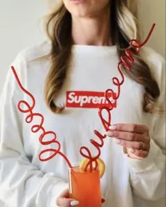 【新品未開封】Supreme 24ss ストロー 2本セット ステッカー付き