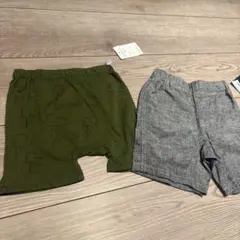 オリーブグリーン・グレー パンツ 2点セット新品