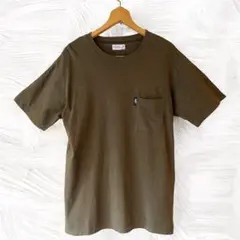 アニエスベー オム ポケット Tシャツ レザール トカゲ 日本製 モカブラウン