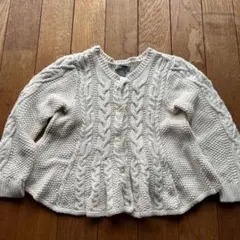 baby gap クリーム色 ケーブル編み カーディガン 90