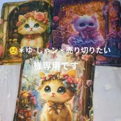 ガーゼハンカチ3枚セットパネル猫ハンドメイド