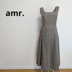 amr.アムレ プリーツ ジャンパースカート チェック柄 F
