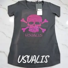 『新品』訳あり♡USUALIS スカルデザイン Tシャツ サイズ38