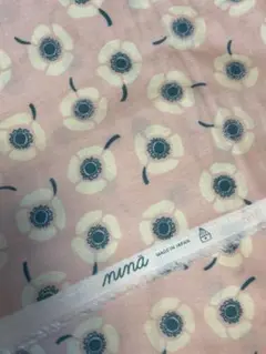 ニーナninaピンク花柄Wガーゼ