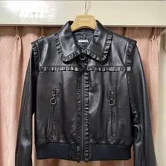 MIUMIU 09AW ノーカラー ライダースジャケット 38 2025年最新】MIU MIU レザージャケット・ライダースの人気