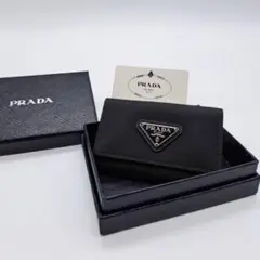 【美品✨入手困難】PRADA プラダ 6連キーケース 三角プレート人気 ナイロン