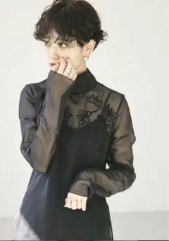 TODAYFUL Sheer Embroidery Blouse