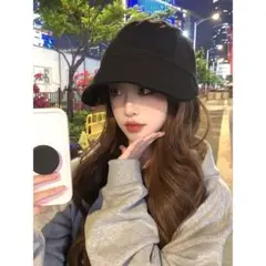黒 韓国 秋 冬 帽子 バケットハット レディース　ブラック