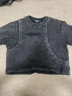 KsG ダークグレー クロップドTシャツ