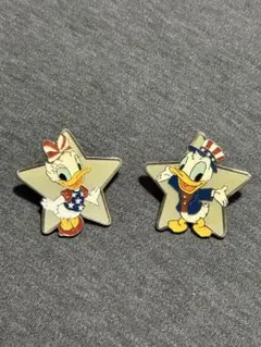 東京ディズニーシー　ドナルド　デイジー　ピンバッジセット　ゲーム　スター　星