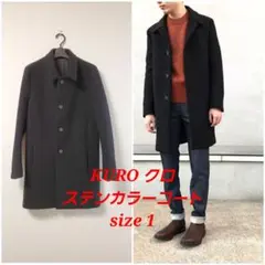 KURO ステンカラーコート studious attachment sise