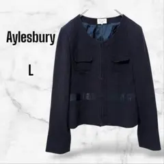 【Aylesbury】フォーマルジャケット 紺ブレザー(L)上品 きれいめ 綿